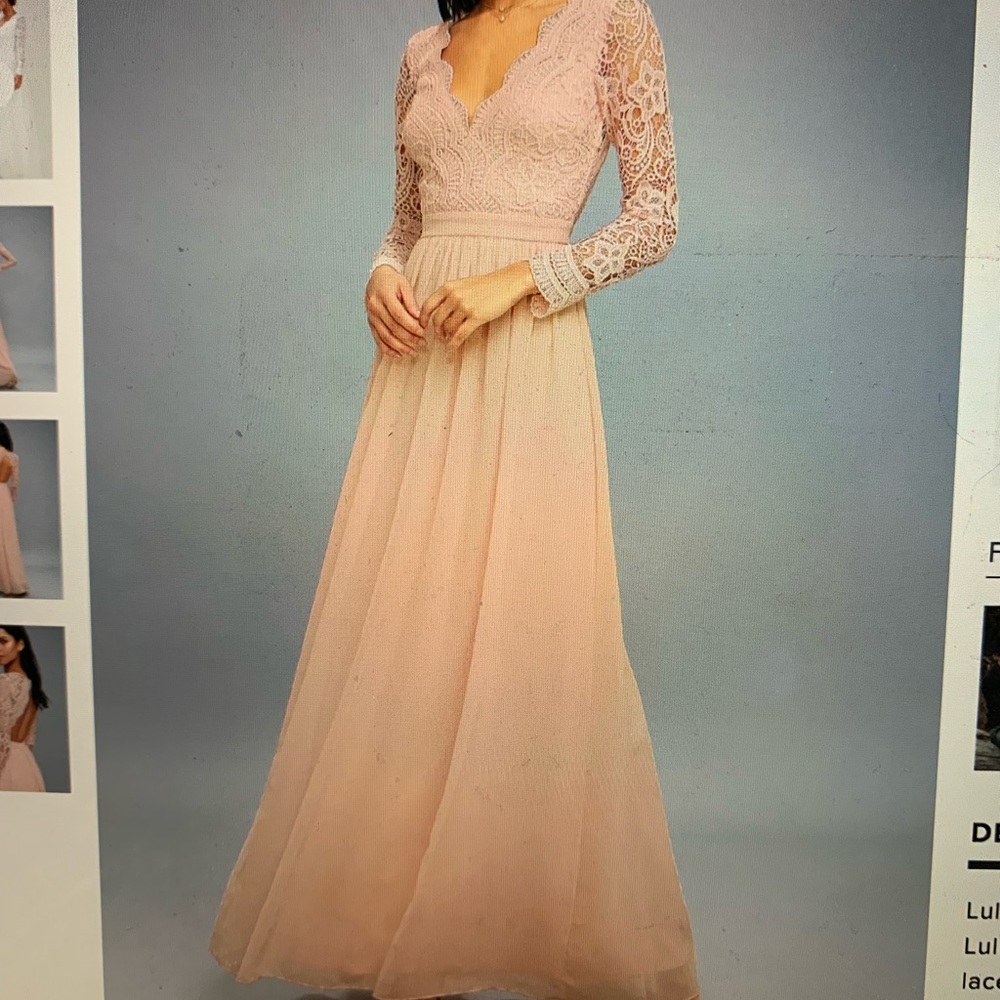 Blush Long Lulus Dress